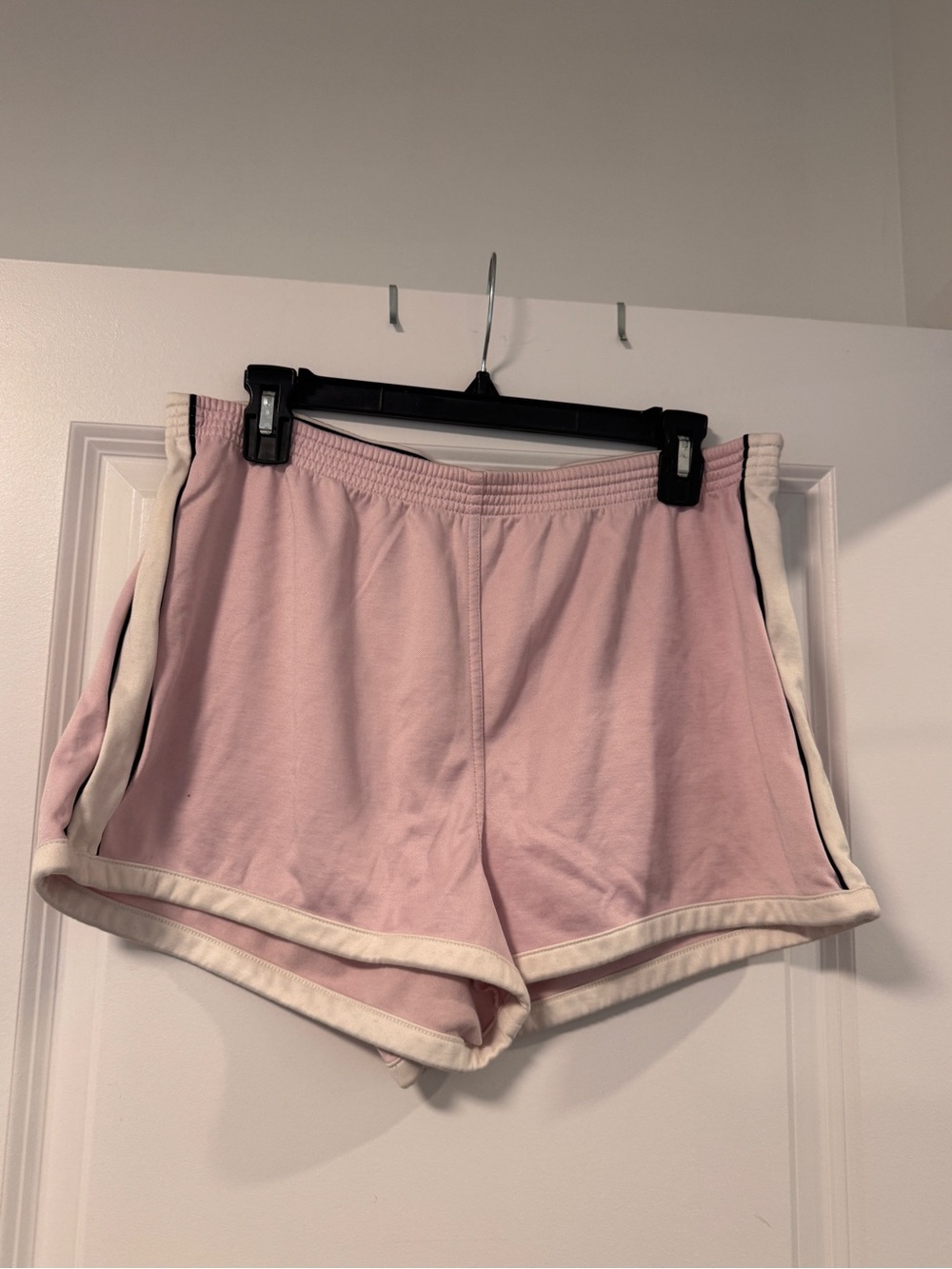 Abercrombie & Fitch Light Pink Athletic Shorts with Cream Trim
